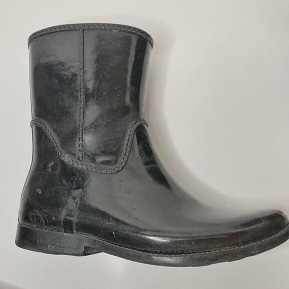 Michael Kors Glossy Shiny Rubber Rain Goulash Pull On Waterproof Short Boots - Picture 4 of 13